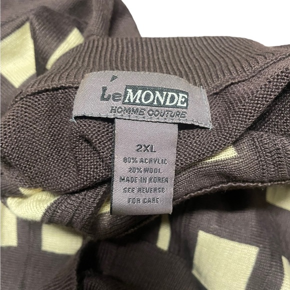 Brown Checkered Wool Sweater - Picture 9 of 9